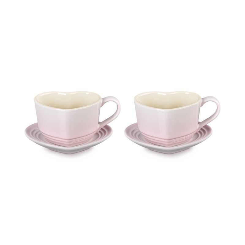 Le Creuset Heart Mug W/Saucer *2 Shpk (C) image number 0